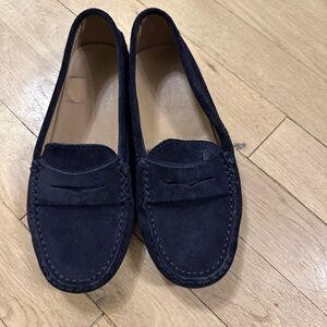 Tod’s Kids Navy Suede Loafers